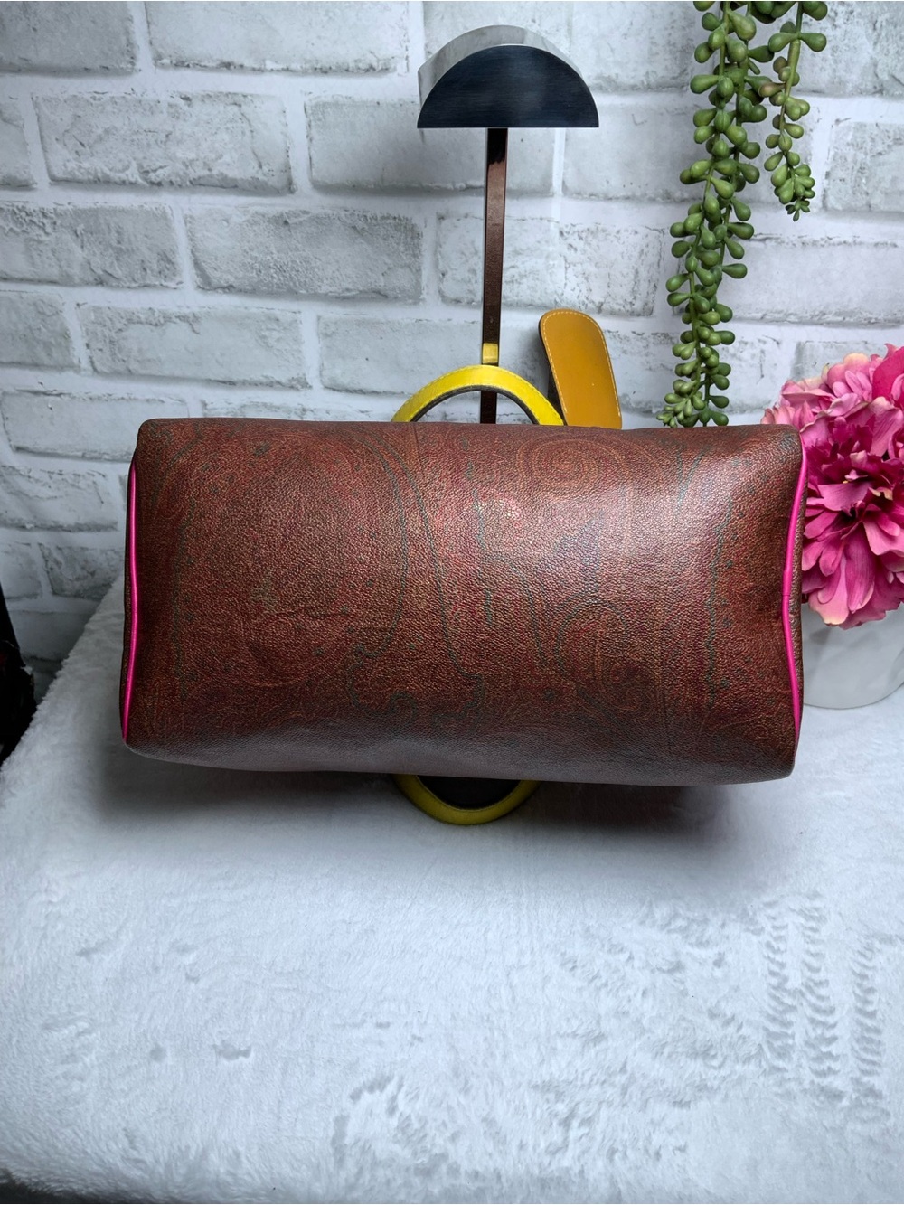 Etro Boston Bag WITH Lock and Key - Picture 2 of 16